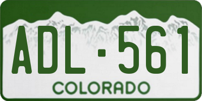 CO license plate ADL561