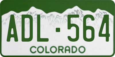 CO license plate ADL564