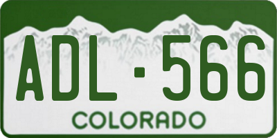 CO license plate ADL566