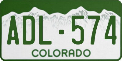 CO license plate ADL574