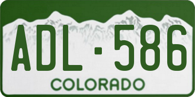 CO license plate ADL586