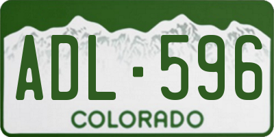 CO license plate ADL596