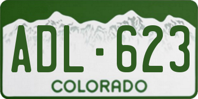CO license plate ADL623