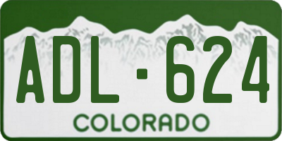 CO license plate ADL624