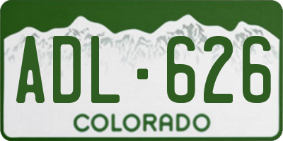 CO license plate ADL626