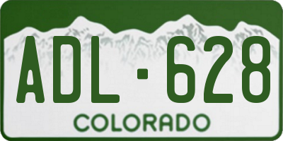 CO license plate ADL628