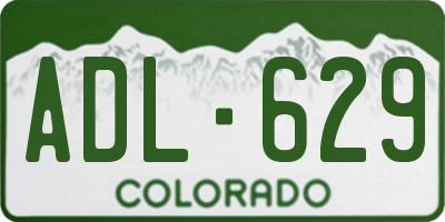 CO license plate ADL629