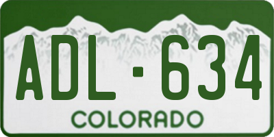 CO license plate ADL634