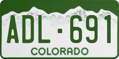 CO license plate ADL691