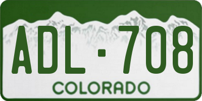 CO license plate ADL708
