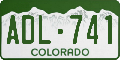 CO license plate ADL741