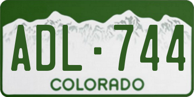 CO license plate ADL744