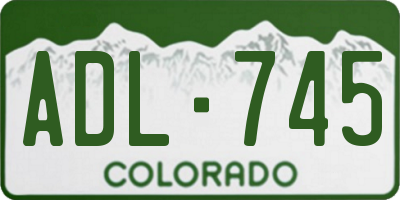 CO license plate ADL745