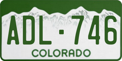 CO license plate ADL746
