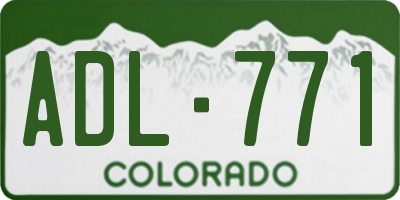 CO license plate ADL771