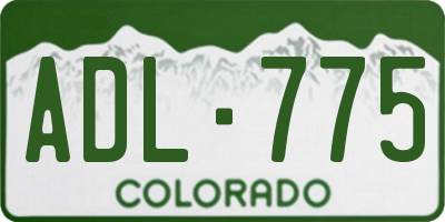 CO license plate ADL775