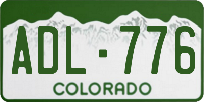 CO license plate ADL776