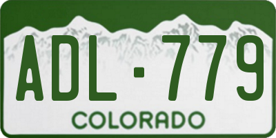 CO license plate ADL779