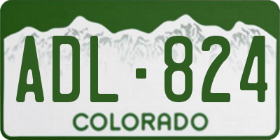 CO license plate ADL824