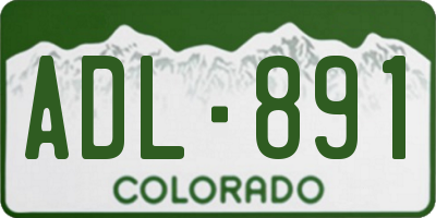 CO license plate ADL891
