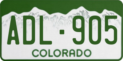 CO license plate ADL905