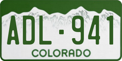 CO license plate ADL941