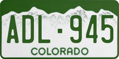 CO license plate ADL945
