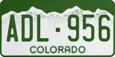 CO license plate ADL956