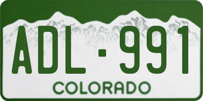 CO license plate ADL991