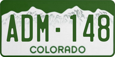 CO license plate ADM148