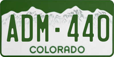 CO license plate ADM440