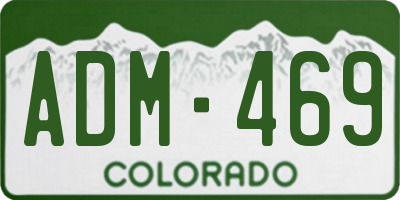 CO license plate ADM469