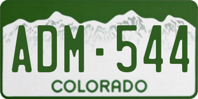 CO license plate ADM544