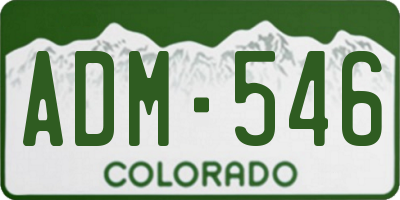 CO license plate ADM546