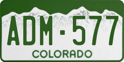 CO license plate ADM577