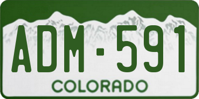 CO license plate ADM591