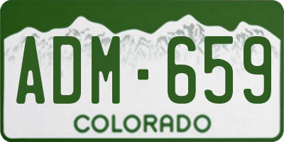 CO license plate ADM659