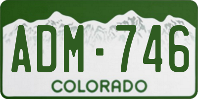 CO license plate ADM746
