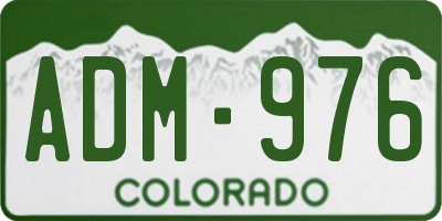CO license plate ADM976