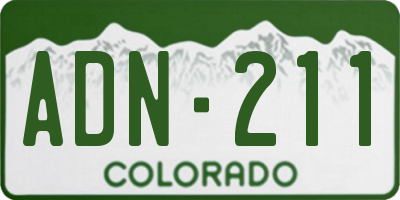 CO license plate ADN211