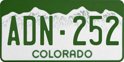CO license plate ADN252