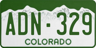 CO license plate ADN329