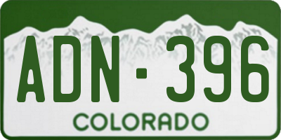 CO license plate ADN396