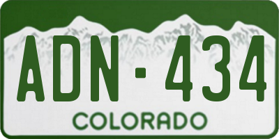 CO license plate ADN434