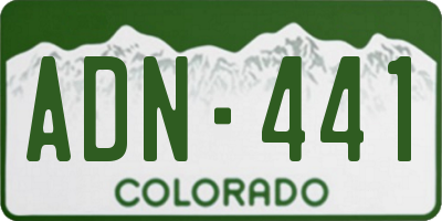 CO license plate ADN441