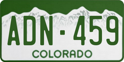 CO license plate ADN459