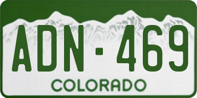 CO license plate ADN469