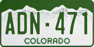 CO license plate ADN471