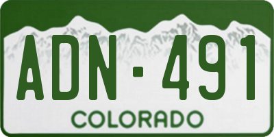 CO license plate ADN491