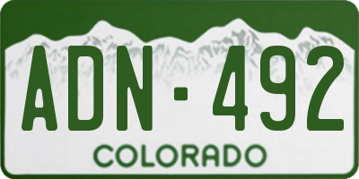 CO license plate ADN492